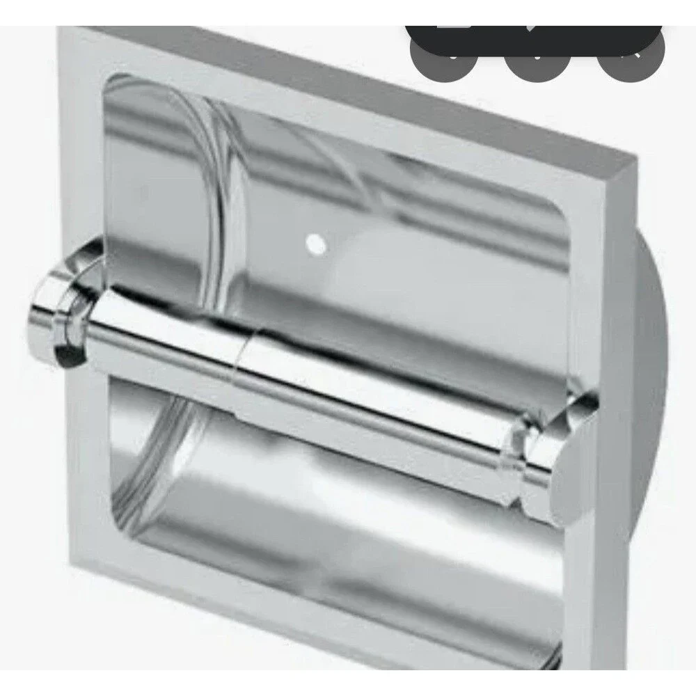 New Gatco Recessed Toilet Paper Holder with Mounting Bracket Chrome Finish #782